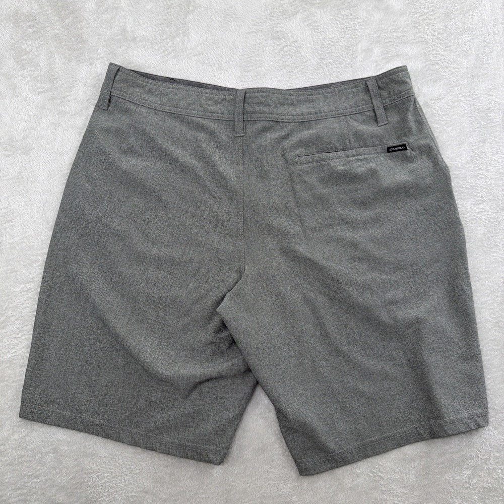 O'Neill Shorts Men's 34 Gray Hybrid Walk Stretch Polyester Shorts Casual Work
